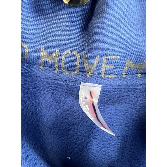 New Free People For The Win Logo Half Zip Size Medium Blue - Picture 6 of 7